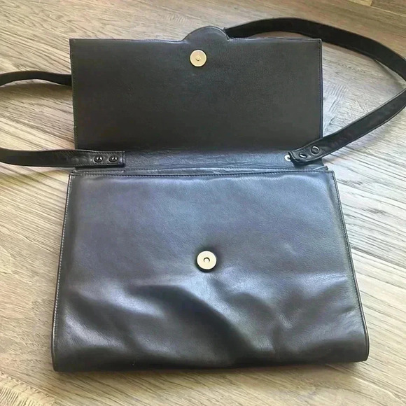 🔥NOUCHKA🔥 |  Vintage 1960’s black, blue and green leather patterned handbag - Picture 5 of 11